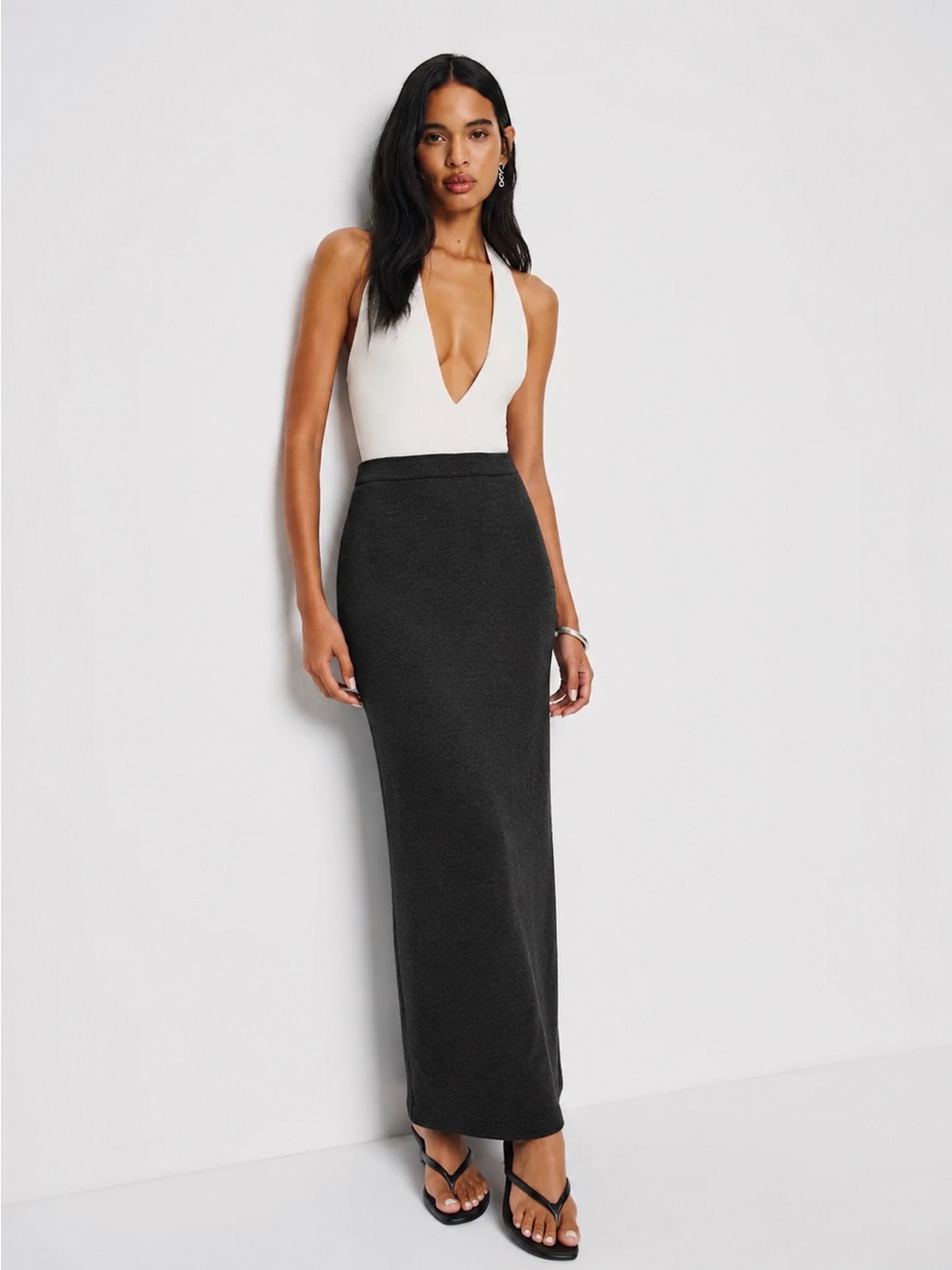 Eileen Fisher Black Maxi Pencil Skirt